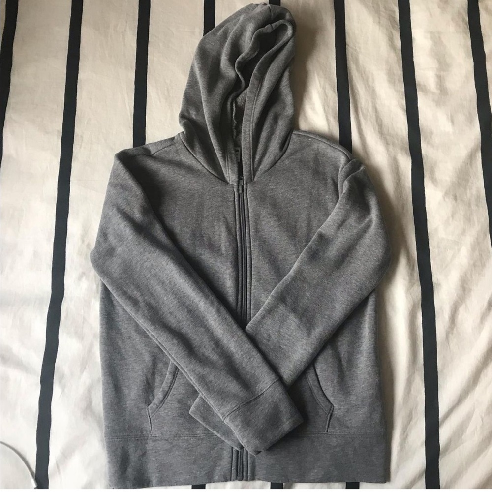 old navy grey zip up